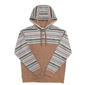 Hooey Men's "Jimmy" Tan Striped Western Hooded Hoodie Sweatshirt XXL